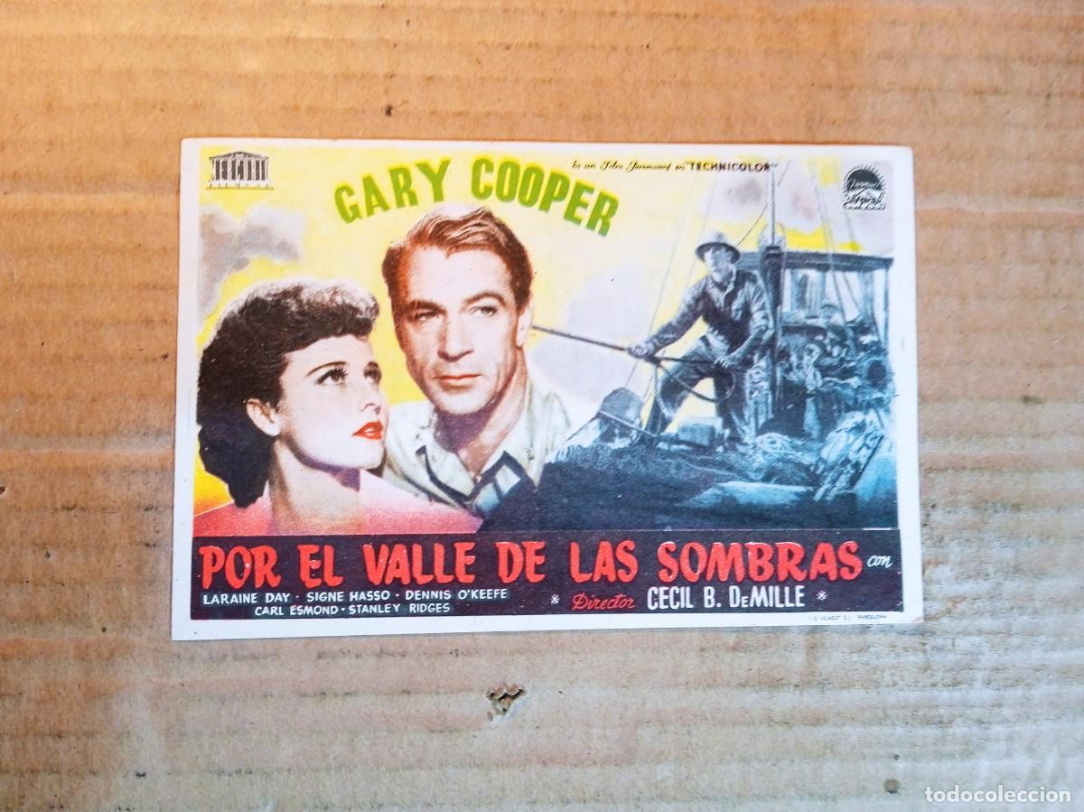  Foglietti di film di film antichi di cinema: FOLLETO DE MANO CON PUBLICIDAD POR EL VALLE DE LAS SOMBRAS