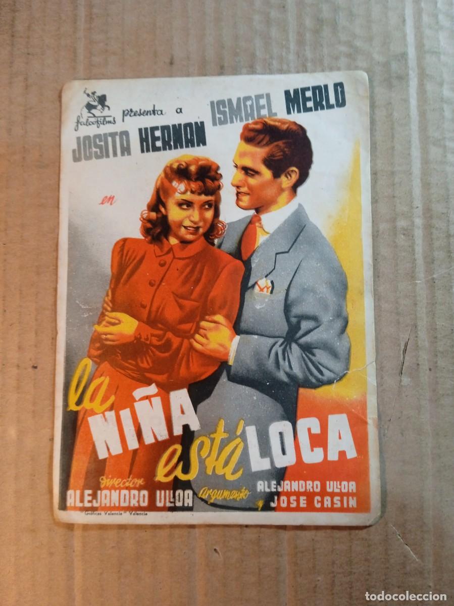 Cine: FOLLETO DE MANO CON PUBLICIDAD LA NI&Ntilde;A ESTA LOCA