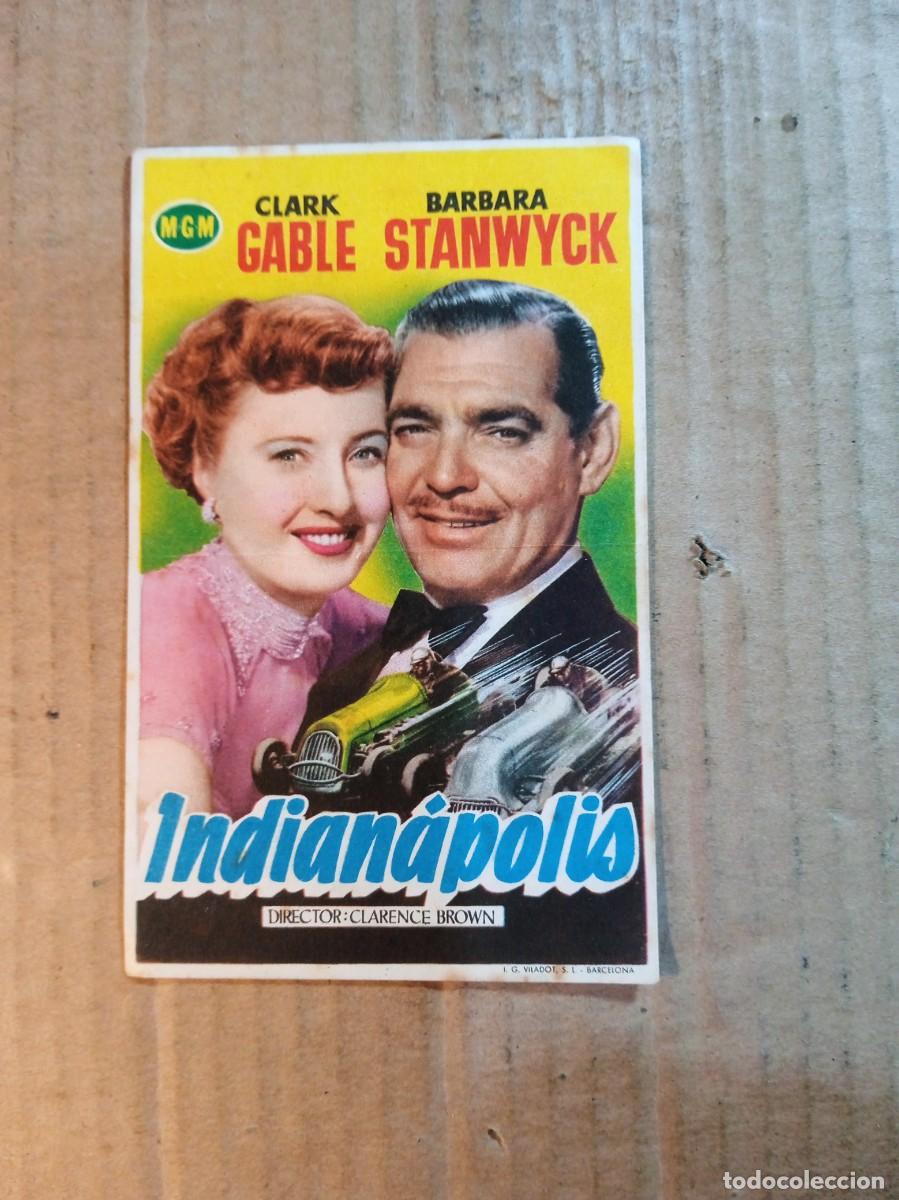 Folhetos de m&atilde;o de filmes antigos de cinema: FOLLETO DE MANO CON PUBLICIDAD INDIANAPOLIS