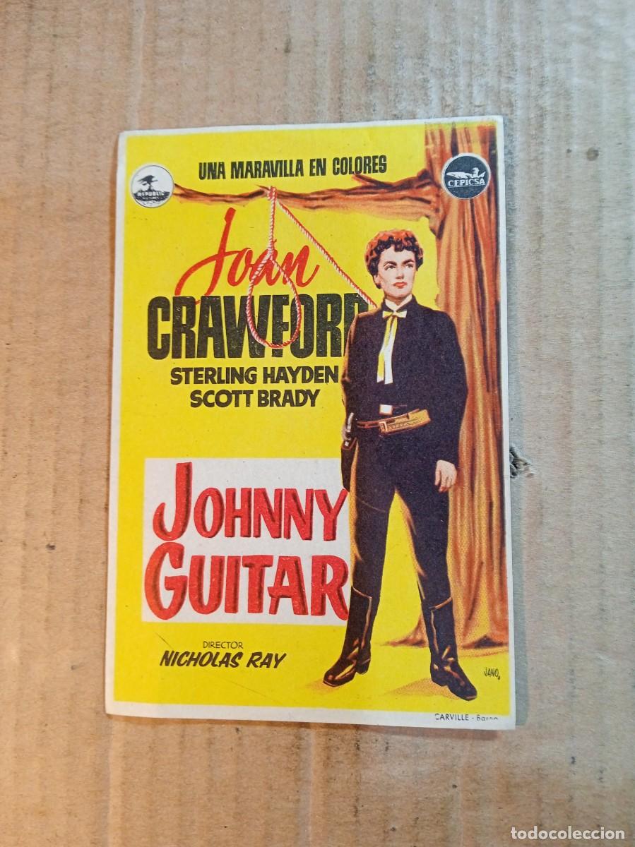 Folhetos de m&atilde;o de filmes antigos de cinema: FOLLETO DE MANO CON PUBLICIDAD JOHNNY GUITAR