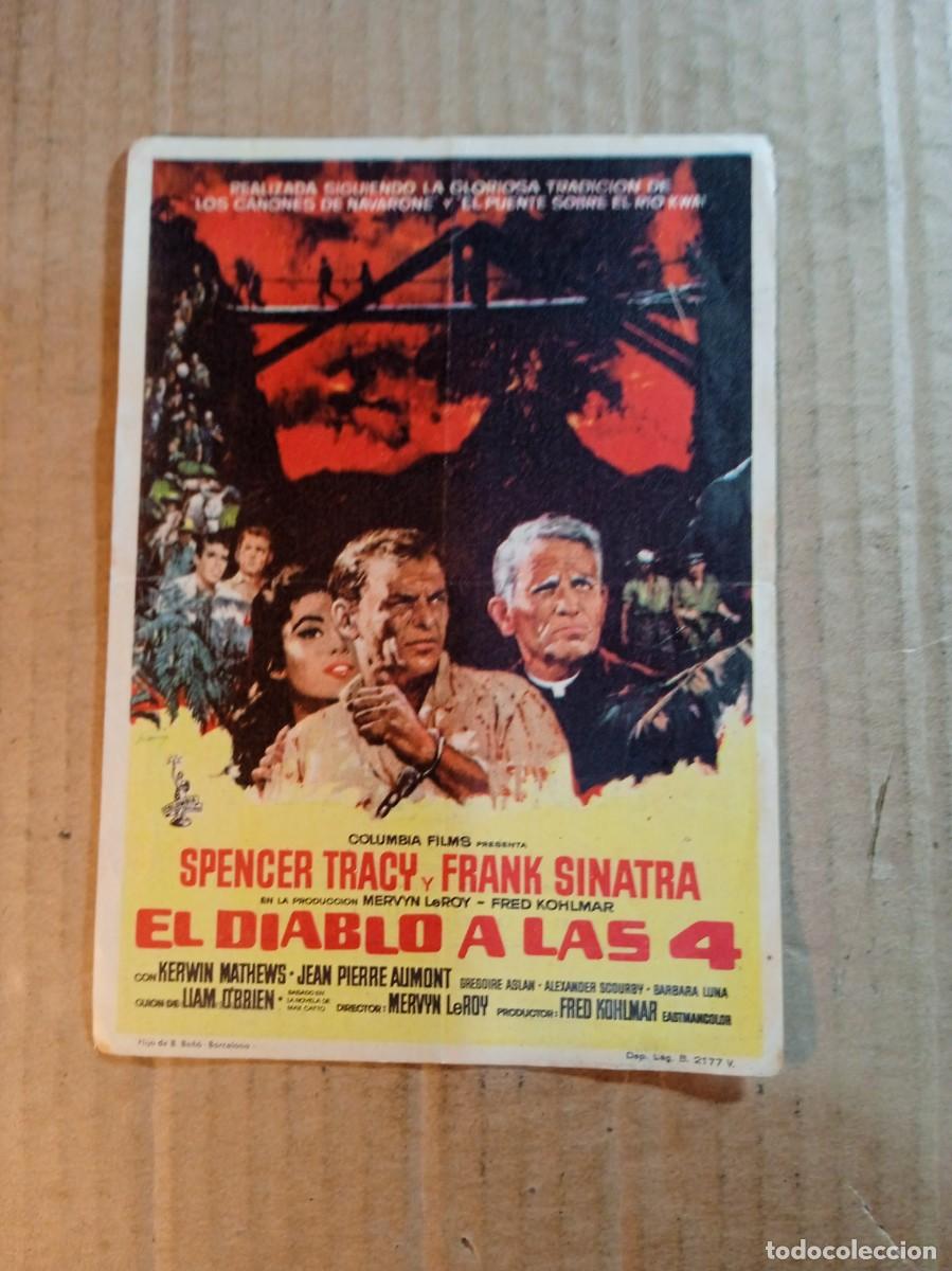  Flyers Publicitaires de films Anciens: FOLLETO DE MANO CON PUBLICIDAD EL DIABLO A LAS 4