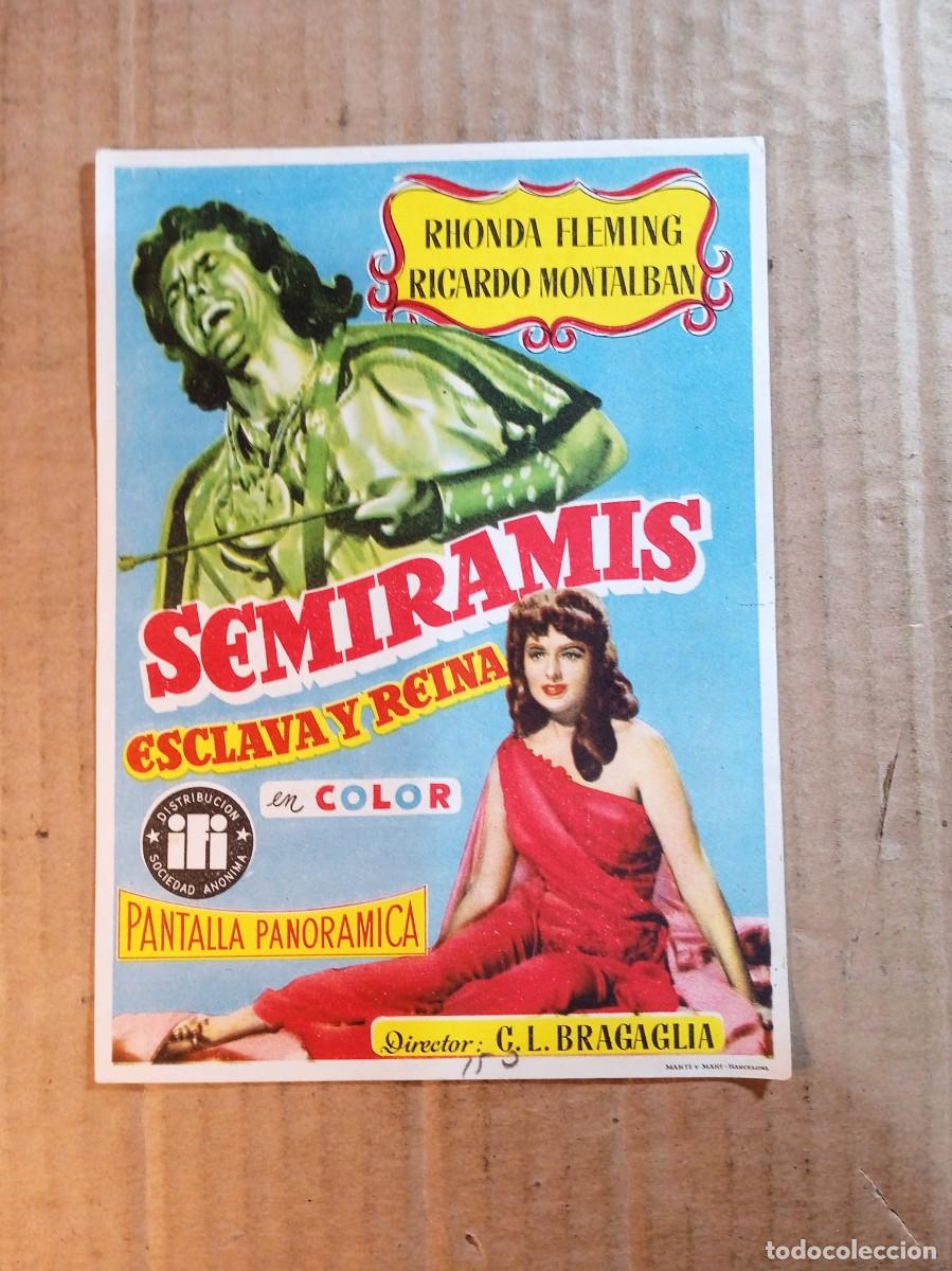  Flyers Publicitaires de films Anciens: FOLLETO DE MANO CON PUBLICIDAD SEMIRAMIS ESCLAVA Y REINA