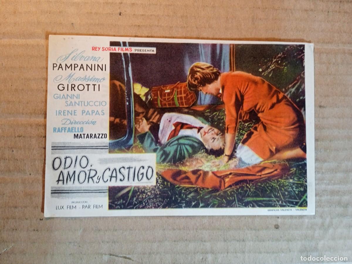  Flyers Publicitaires de films Anciens: FOLLETO DE MANO CON PUBLICIDAD ODIO AMOR Y CASTIGO