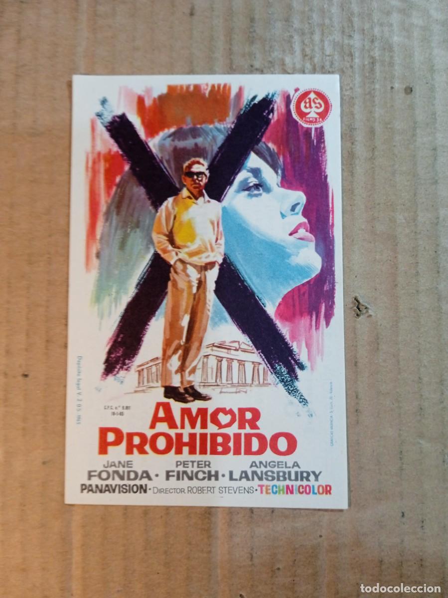  Foglietti di film di film antichi di cinema: FOLLETO DE MANO CON PUBLICIDAD AMOR PROHIBIDO