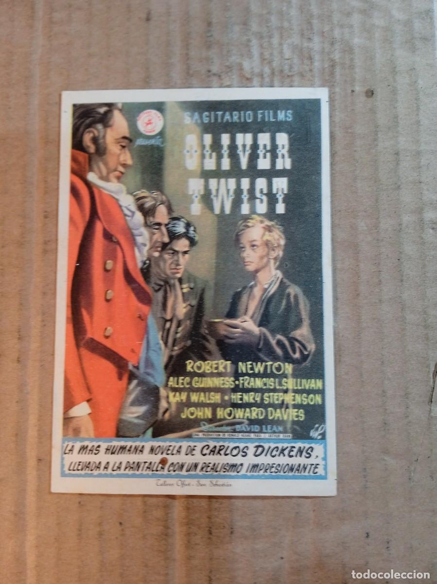 Folhetos de m&atilde;o de filmes antigos de cinema: FOLLETO DE MANO CON PUBLICIDAD OLIVER TWIST
