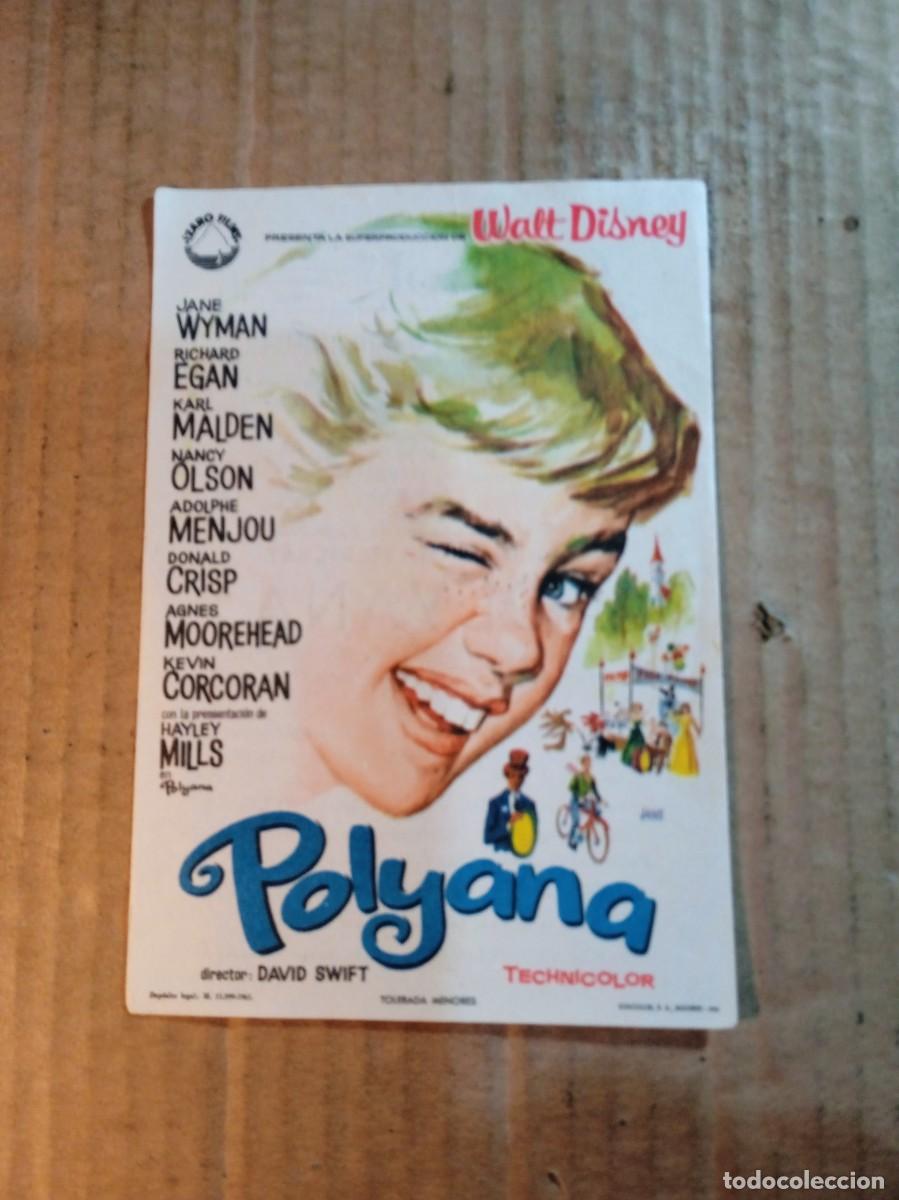 Cine: FOLLETO DE MANO CON PUBLICIDAD POLYANA