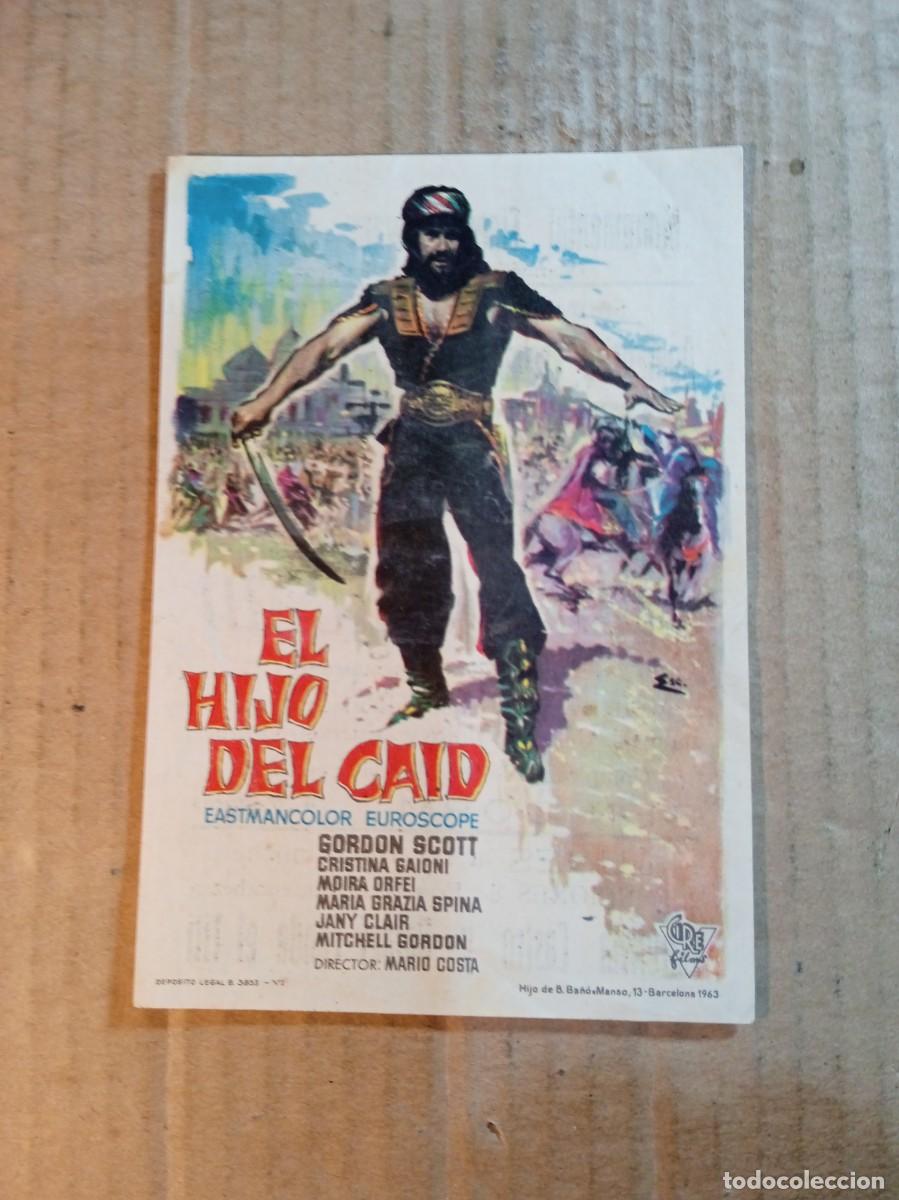 Kino: FOLLETO DE MANO CON PUBLICIDAD EL HIJO DEL CAID