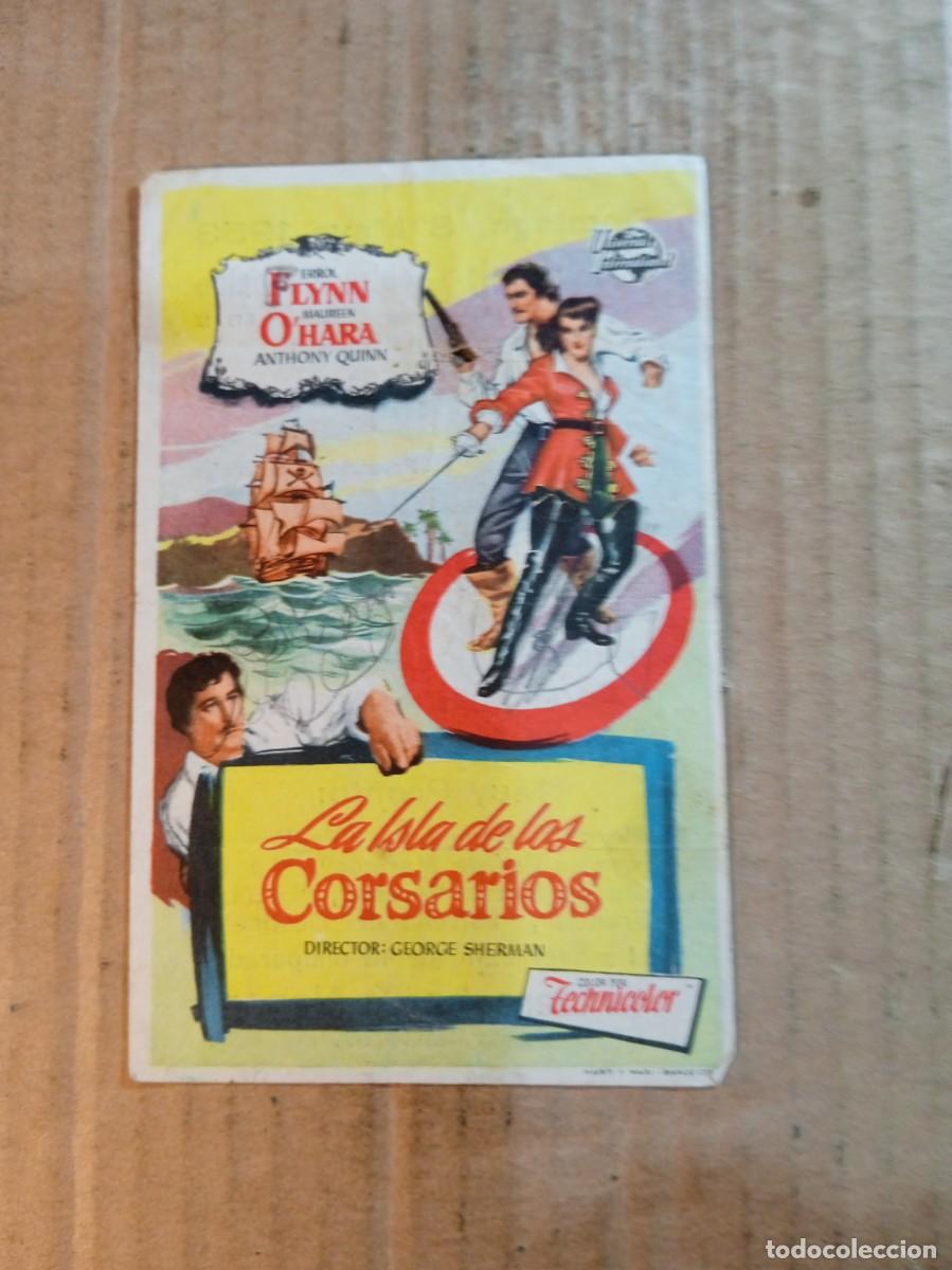  Foglietti di film di film antichi di cinema: FOLLETO DE MANO CON PUBLICIDAD LA ISLA DE LOS CORSARIOS