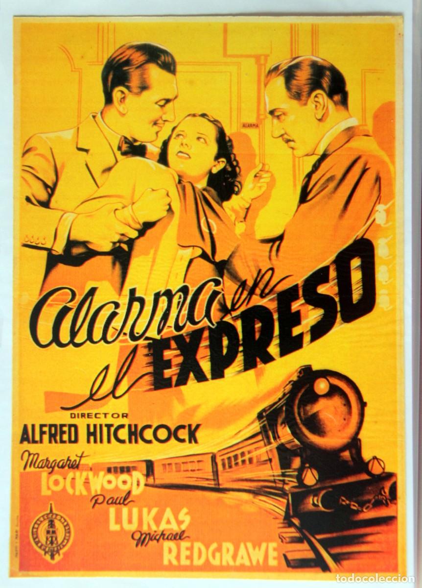 Kino: HITCHCOCK ALARMA EN EL EXPRESO FOLLETO DE MANO - 21,5 x 16 cm
