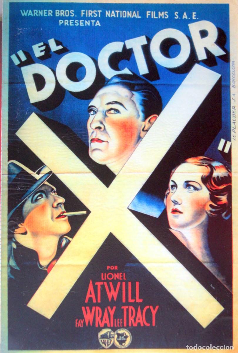  Foglietti di film di film antichi di cinema: EL DOCTOR X II FOLLETO DE MANO 1930's - 21,5 x 16 cm