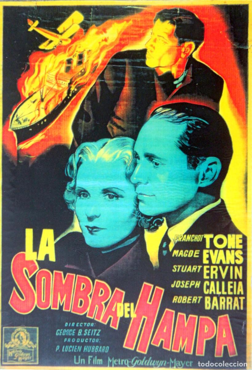  Flyers Publicitaires de films Anciens: LA SOMBRA DEL HAMPA FOLLETO DE MANO 1930's - 21,5 x 16 cm