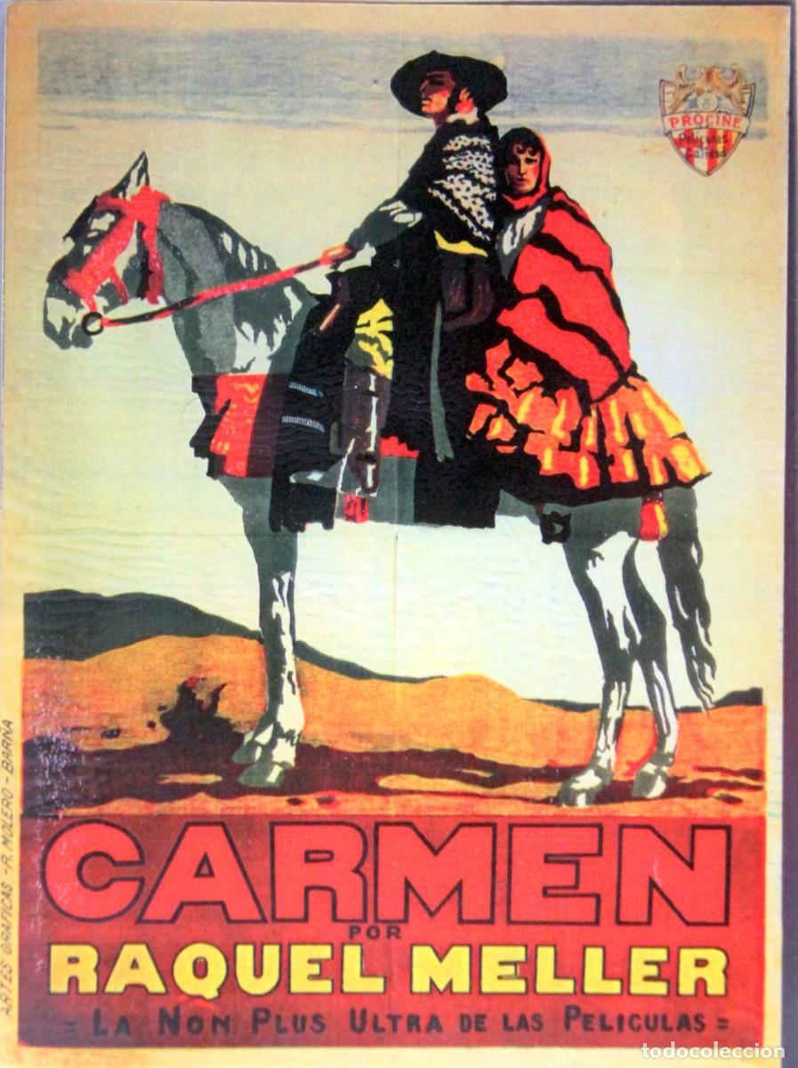  Flyers Publicitaires de films Anciens: CARMEN, RAQUEL MELLER, FOLLETO DE MANO - 21,5 x 16 cm