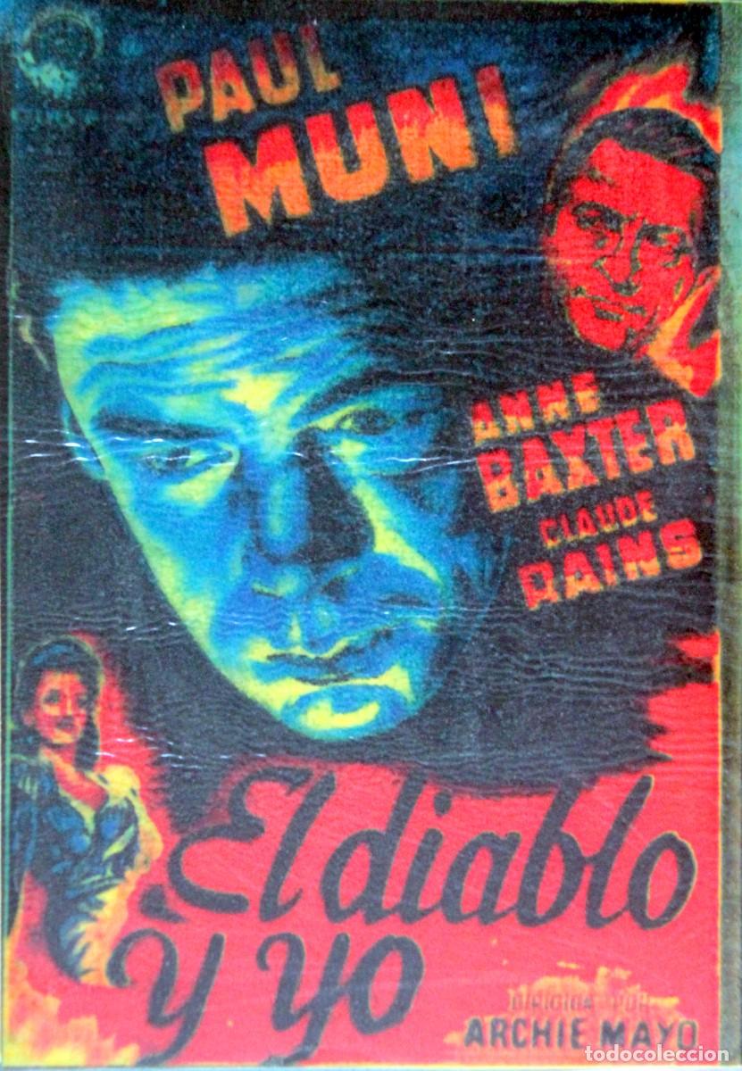 Kino: PAUL MUNI, ANNE BAXTER - EL DIABLO Y YO, FOLLETO DE MANO - 14 x 20 cm