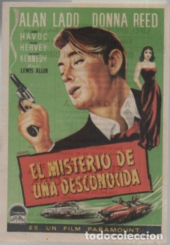 Cine: PROGRAMA DE CINE: EL MISTERIO DE UNA DESCONOCIDA PC-11850