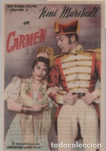 Foglietti di film di film antichi di cinema: PROGRAMA DE CINE: CARMEN PC-11852