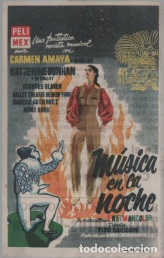 Cine: PROGRAMA DE CINE: MUSICA EN LA NOCHE PC-11855 - Foto 1