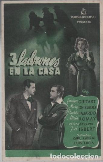 Cine: PROGRAMA DE CINE: 3 LADRONES EN LA CASA PC-11862 - Foto 1