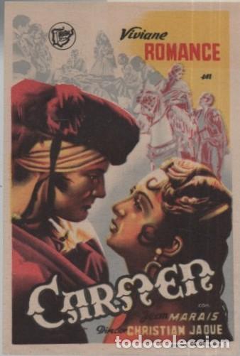 Foglietti di film di film antichi di cinema: PROGRAMA DE CINE: CARMEN PC-11866