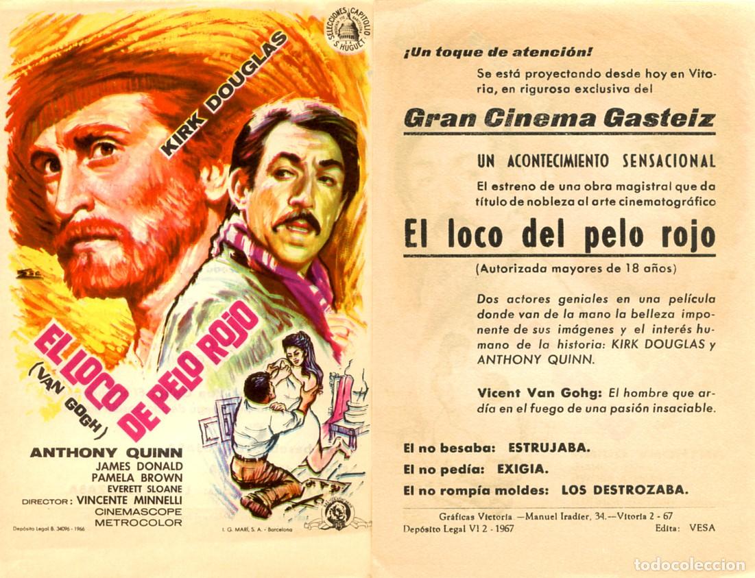 Cine: FOLLETO DE MANO ORIGINAL EL LOCO DEL PELO ROJO GRAN CINEMA GASTEIZ 1967 VITORIA &Aacute;LAVA PA&Iacute;S VASCO
