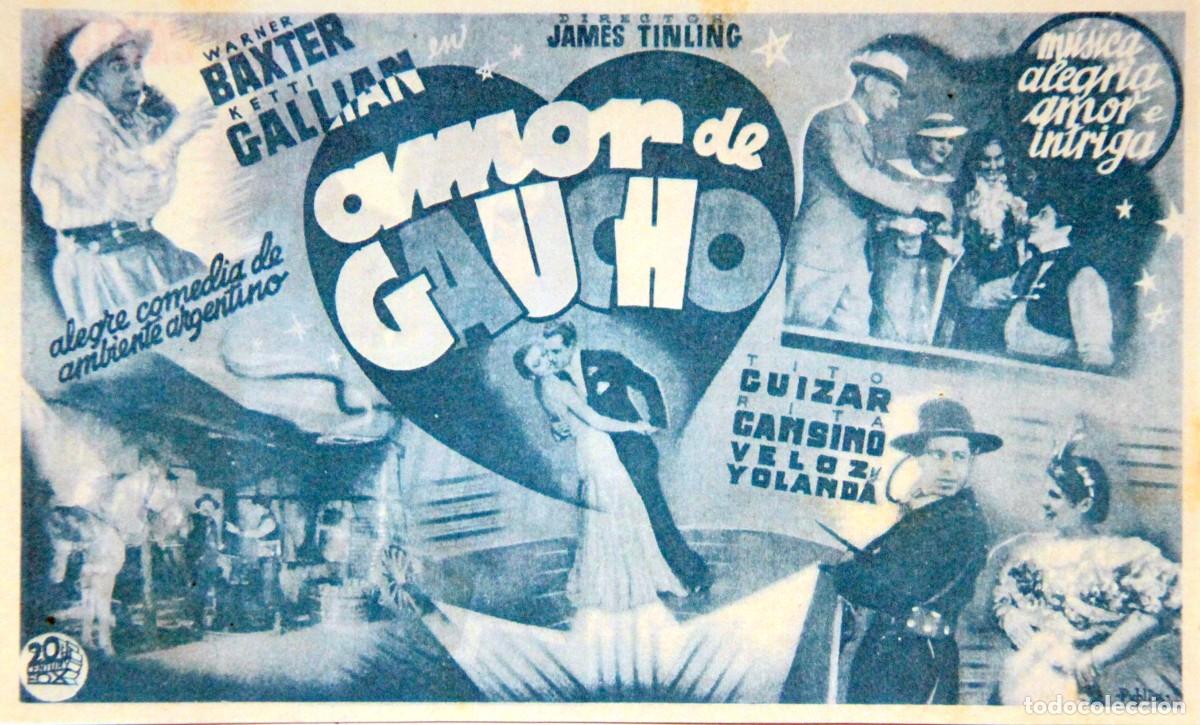 Cine: AMOR DE GAUCHO -10 x 16 cm - Foto 1