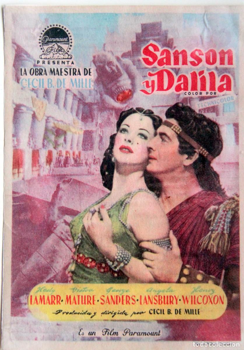 Cine: SANSON y DALILA - PROGRAMA DE MANO - Foto 1