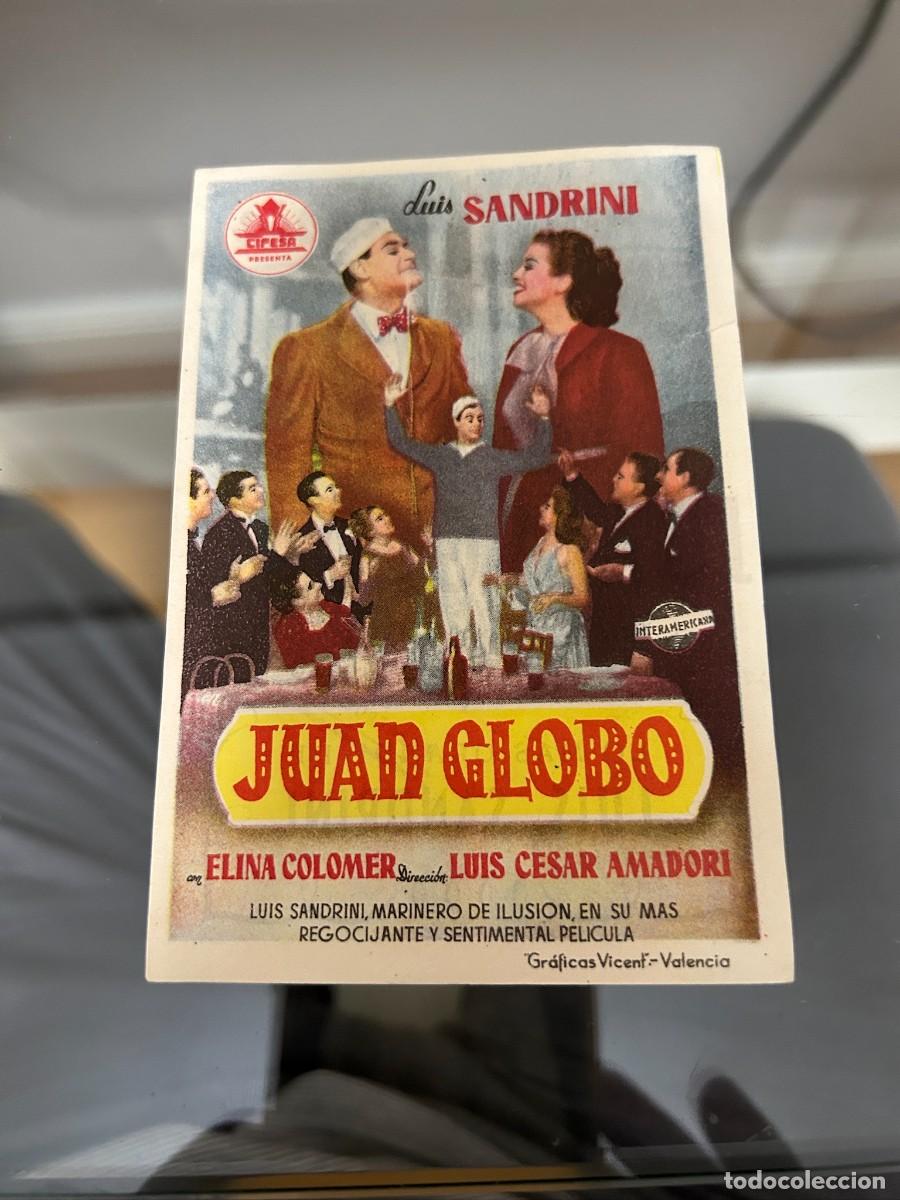  Foglietti di film di film antichi di cinema: &ordm;908 JUAN GLOBO CINE VICTORIA TETUAN CON PUBLICIDAD BUEN ESTADO