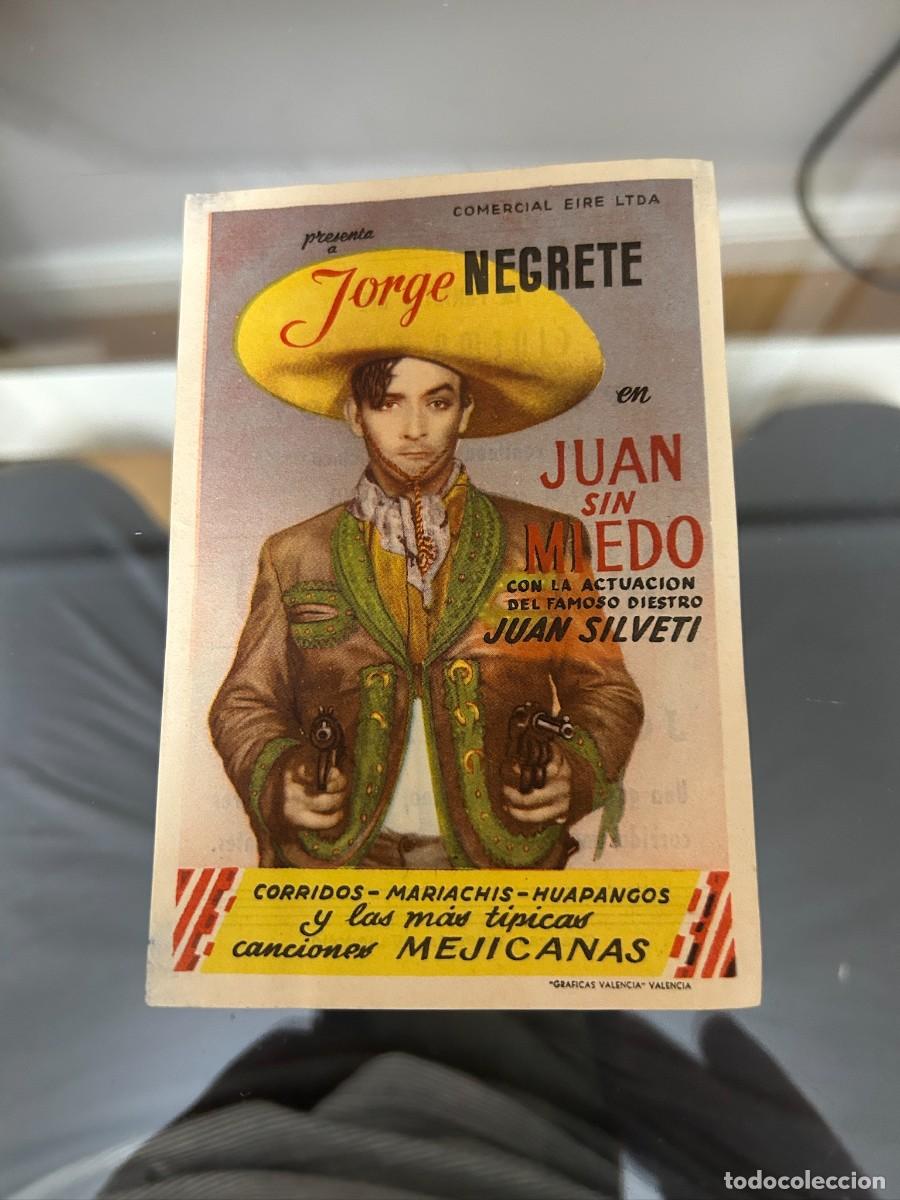  Foglietti di film di film antichi di cinema: &ordm;910 JUAN SIN MIEDO CINEMA ROXY VALLADOLID CON PUBLICIDAD BUEN ESTADO