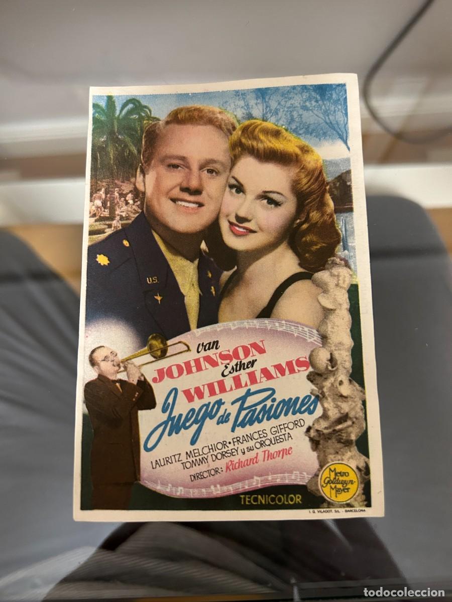 Folhetos de m&atilde;o de filmes antigos de cinema: &ordm;913 JUEGO DE PASIONES CINE AYAMONTE AYAMONTE HUELVA CON PUBLICIDAD BUEN ESTADO