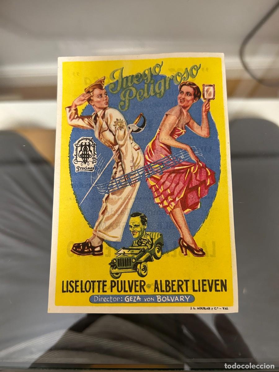Cinema: &ordm;914 JUEGO PELIGROSO CINE MONTEROSA REUS CON PUBLICIDAD BUEN ESTADO