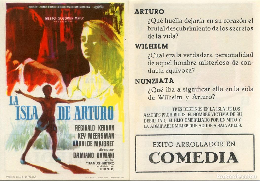Folhetos de m&atilde;o de filmes antigos de cinema: FOLLETO DE MANO ORIGINAL LA ISLA DEL REY ARTURO DIRECTOR DAMIANO DAMIANI CINE COMEDIA BARCELONA