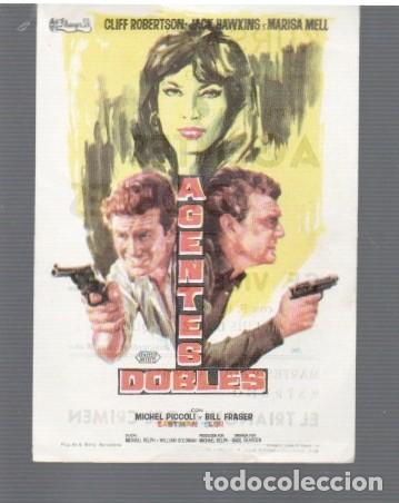 Cinema: FOLLETO DE MANO T&Iacute;TULO AGENTES DOBLES CON CLIFF ROBERTSON SALA KURSAAL EL A&Ntilde;O 1966