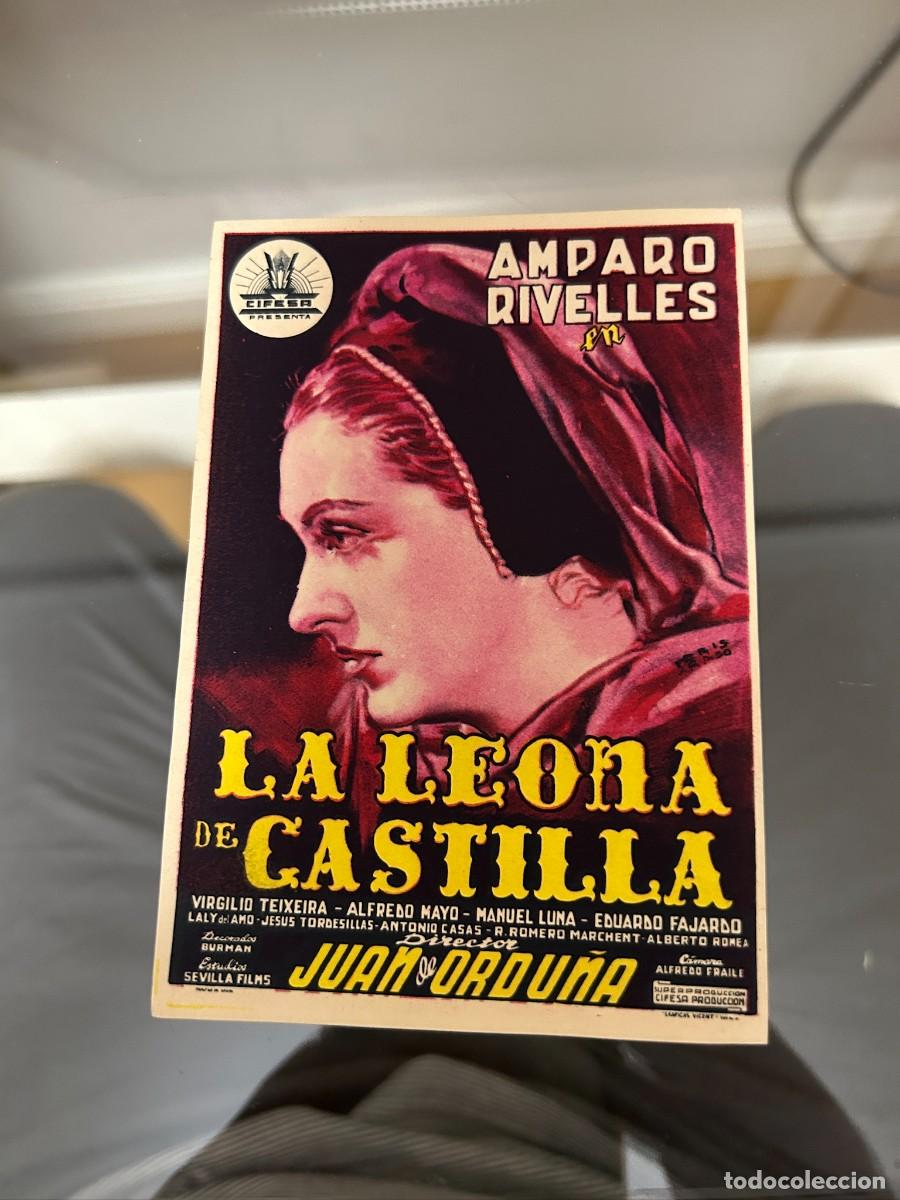  Foglietti di film di film antichi di cinema: &ordm;938 LA LEONA DE CASTILLA SELLO BARCELONA BUEN ESTADO