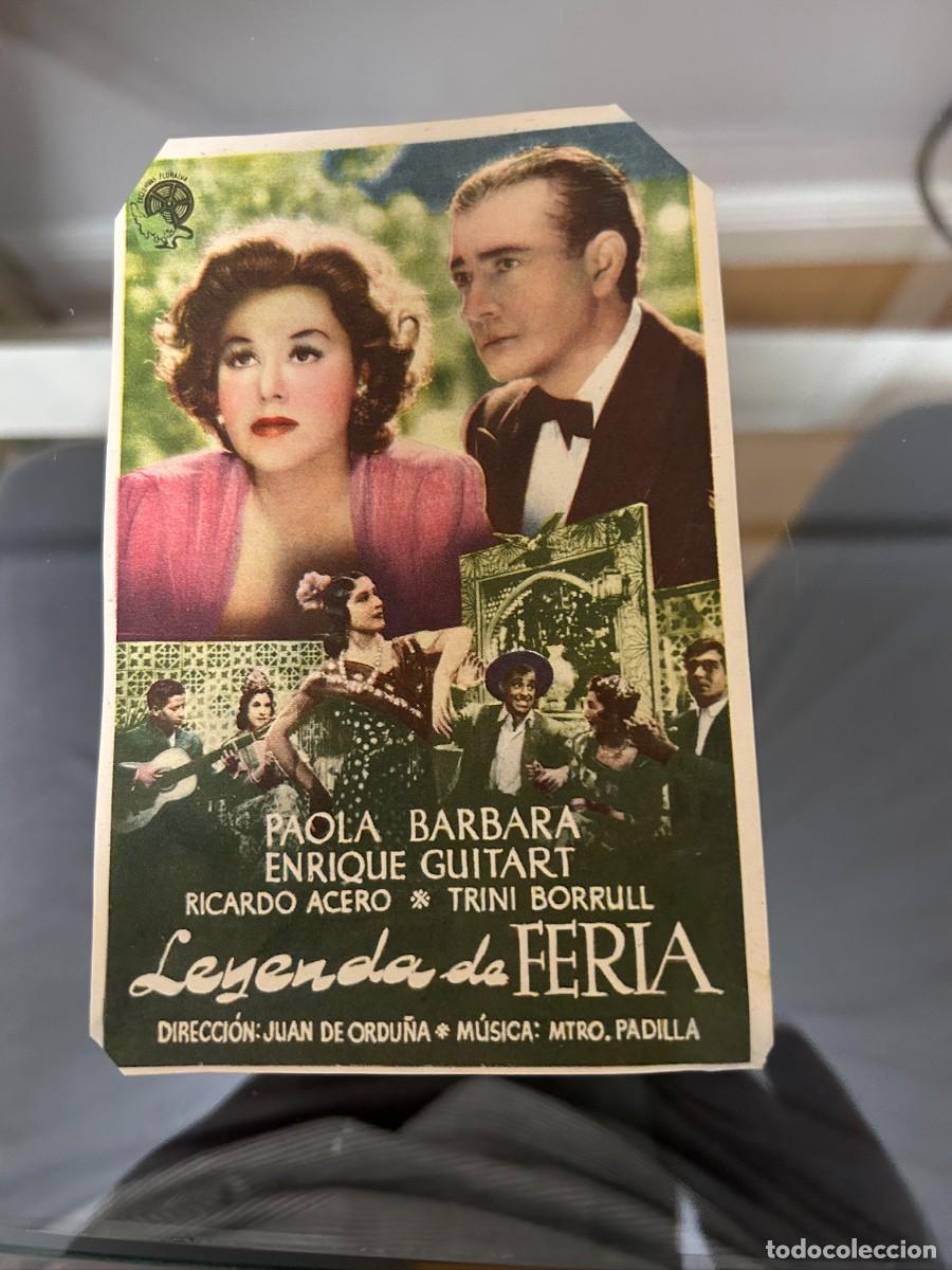 Folhetos de m&atilde;o de filmes antigos de cinema: &ordm;943 LEYENDA DE FERIA SIN PUBLICIDAD BUEN ESTADO