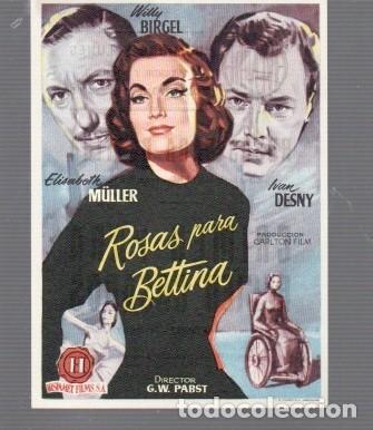 Folhetos de m&atilde;o de filmes antigos de cinema: FOLLETO DE MANO T&Iacute;TULO ROSAS PARA BETTINA CON IVAN GESNY TEATRO AVENIDA REUS DEL A&Ntilde;O 1961