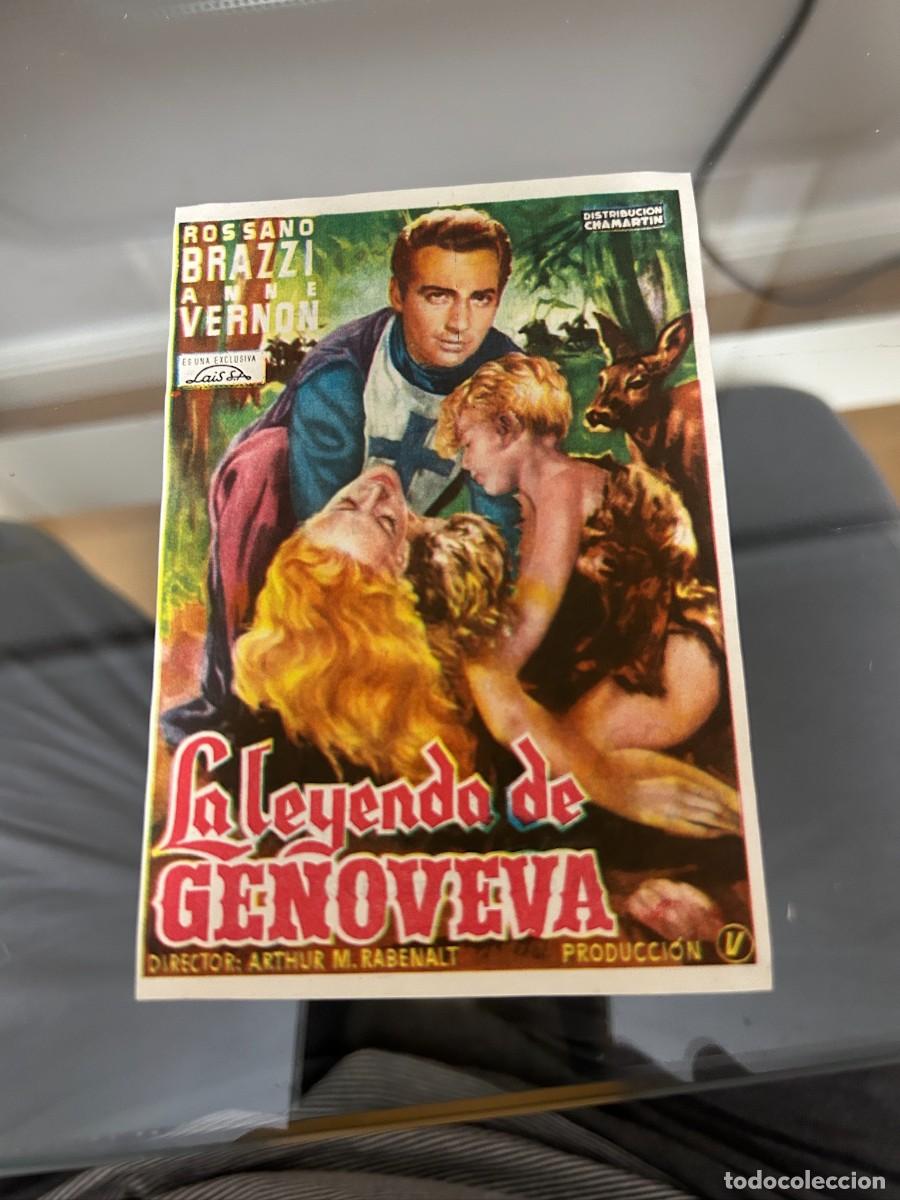  Foglietti di film di film antichi di cinema: &ordm;944 LA LEYENDA DE GENOVEVA SALA REUS REUS CON PUBLICIDAD BUEN ESTADO