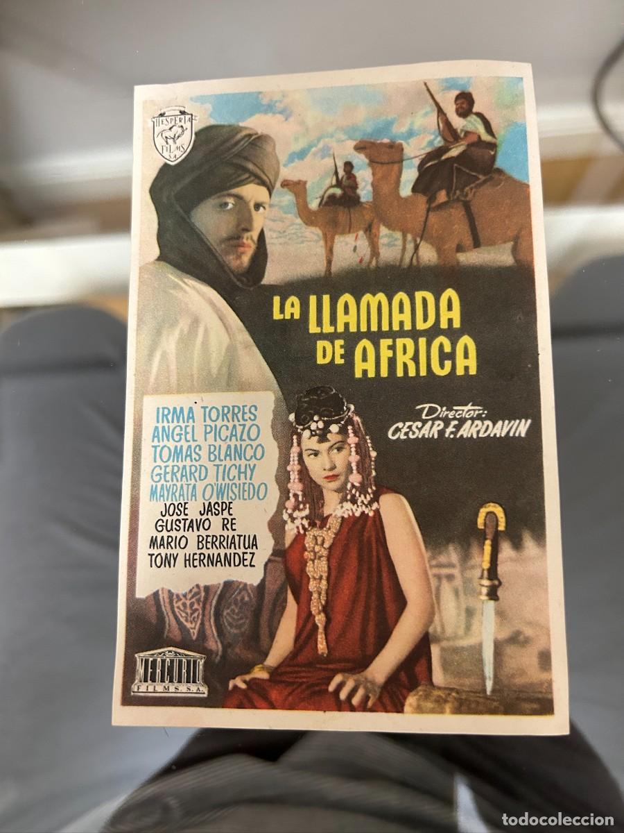 Cinema: &ordm;951 LA LLAMADA DE AFRICA CON SELLO DE BARCELONA BUEN ESTADO