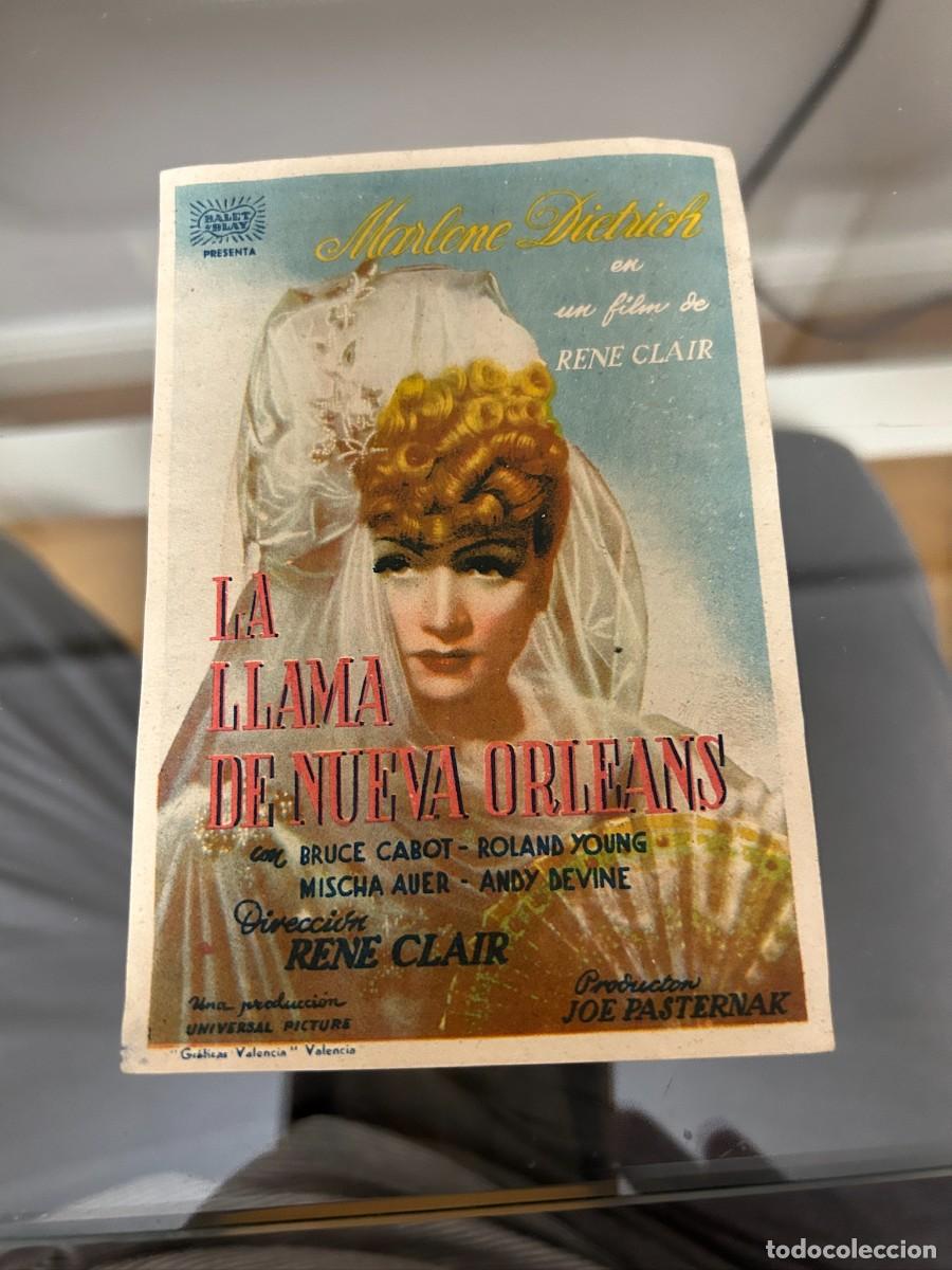 Kino: &ordm;952 LA LLAMA DE NUEVA ORLEANS CINEMA PROYECCIONES CIUDAD REAL CON PUBLICIDAD BUEN ESTADO