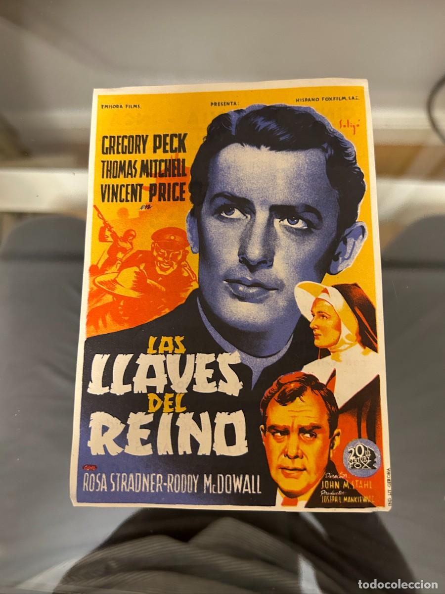  Foglietti di film di film antichi di cinema: &ordm;957 LAS LLAVES DEL REINO CINE GRAN VIA INCA BUEN ESTADO CON PUBLICIDAD