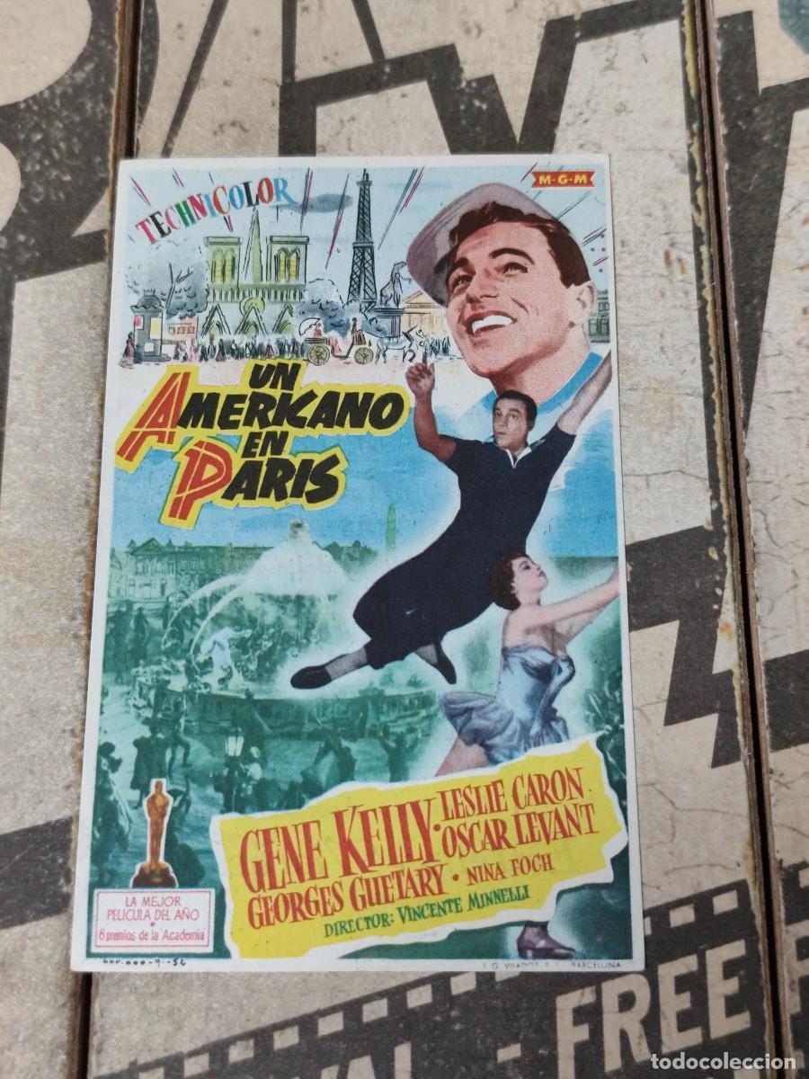  Flyers Publicitaires de films Anciens: Un americano en Par&iacute;s con publicidad Gran Teatro Huelva