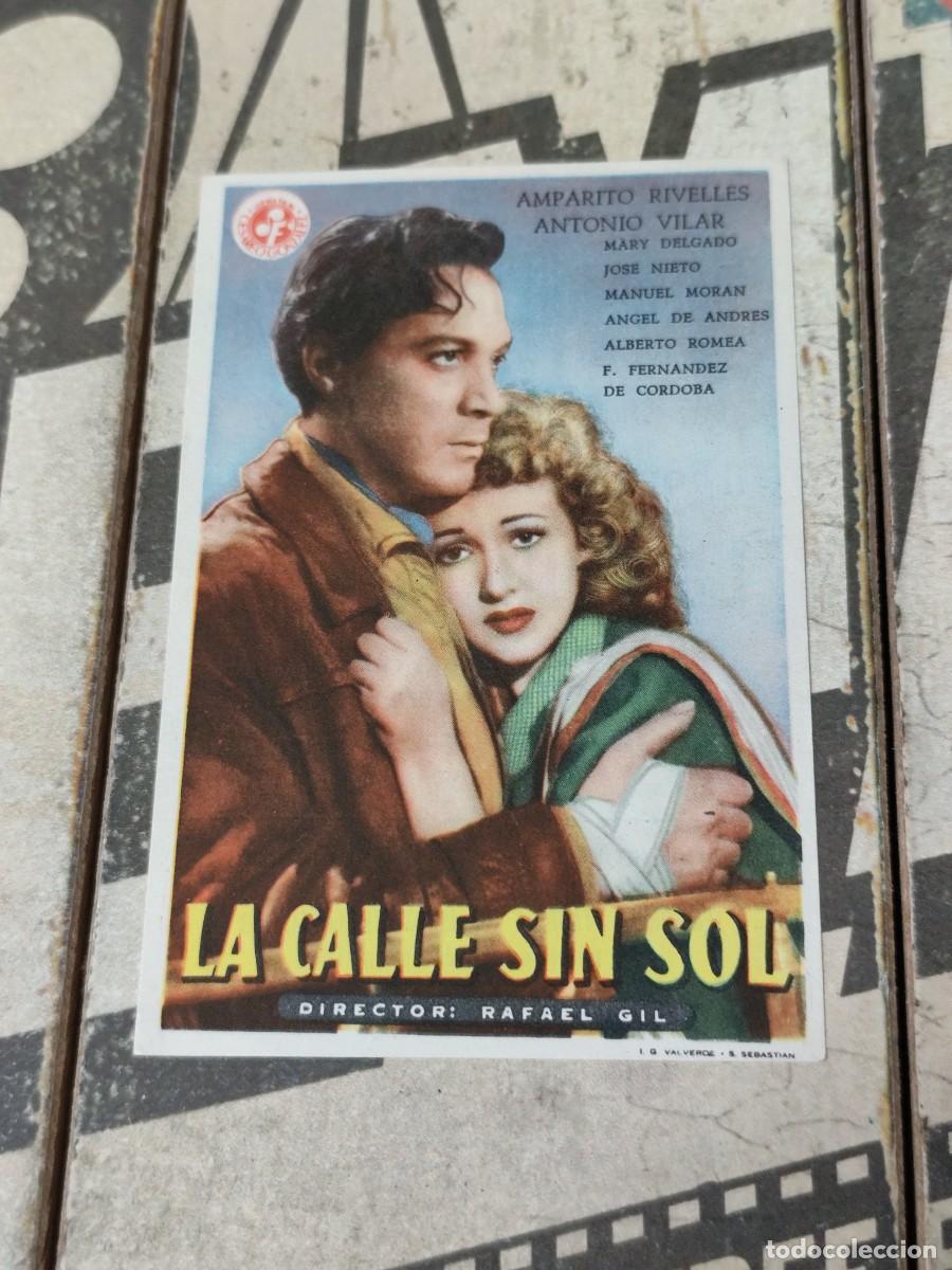  Foglietti di film di film antichi di cinema: La calle sin sol con publicidad Gran Teatro Calder&oacute;n de la Barca Valladolid