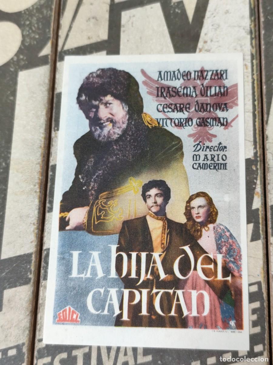  Foglietti di film di film antichi di cinema: La hija del capit&aacute;n con publicidad Teatro Pradera Valladolid