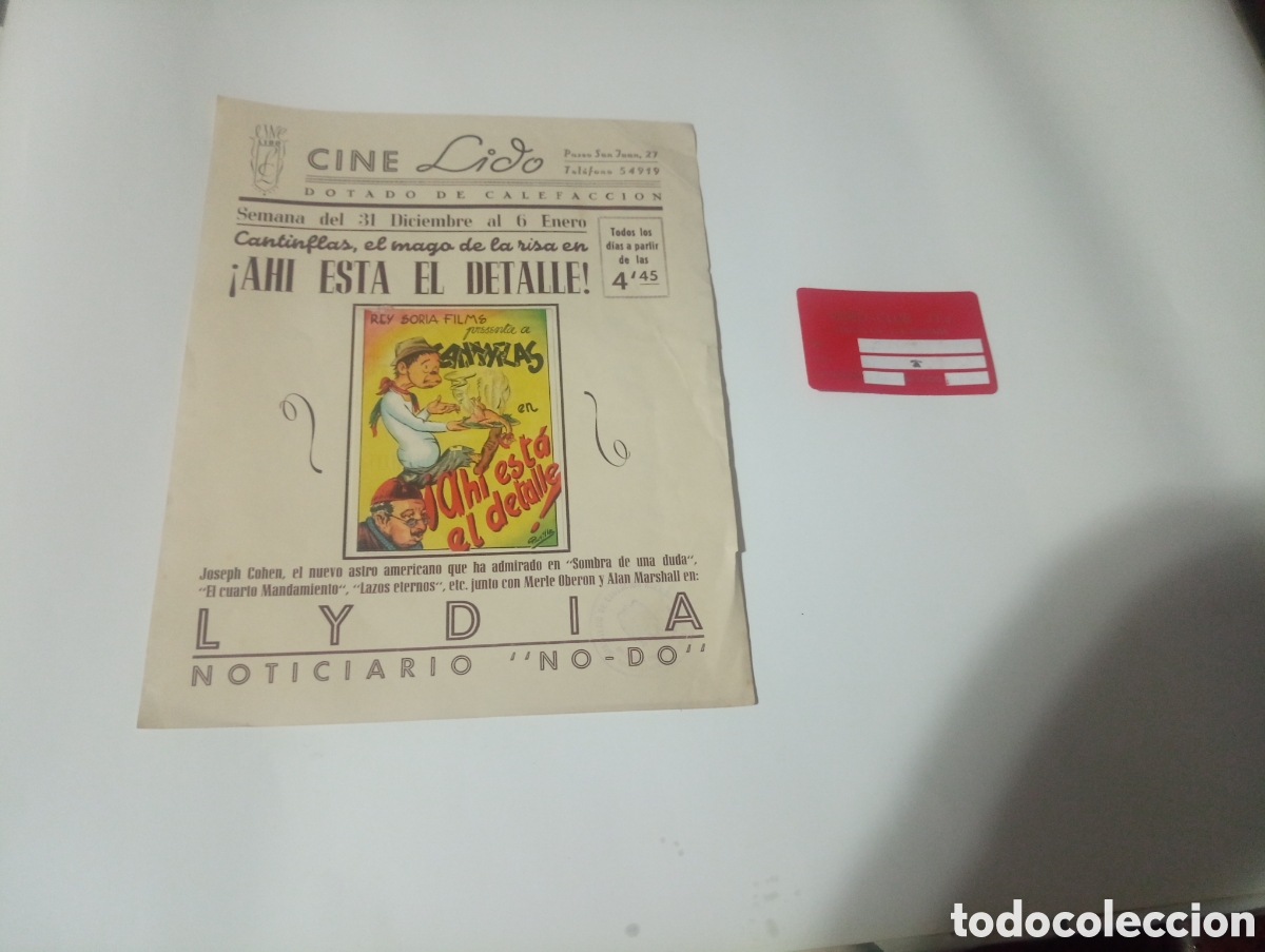 Foglietti di film di film antichi di cinema: Folleto ah&iacute; est&aacute; el detalle Cantinflas