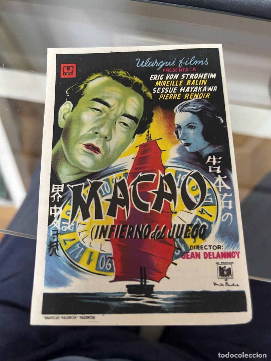 Kino: &ordm;990 MACAO INFIERNO DEL JUEGO CINE ORPHEO LA CANONJA TARRAGONA CON PUBLICIDAD BUEN ESTADO