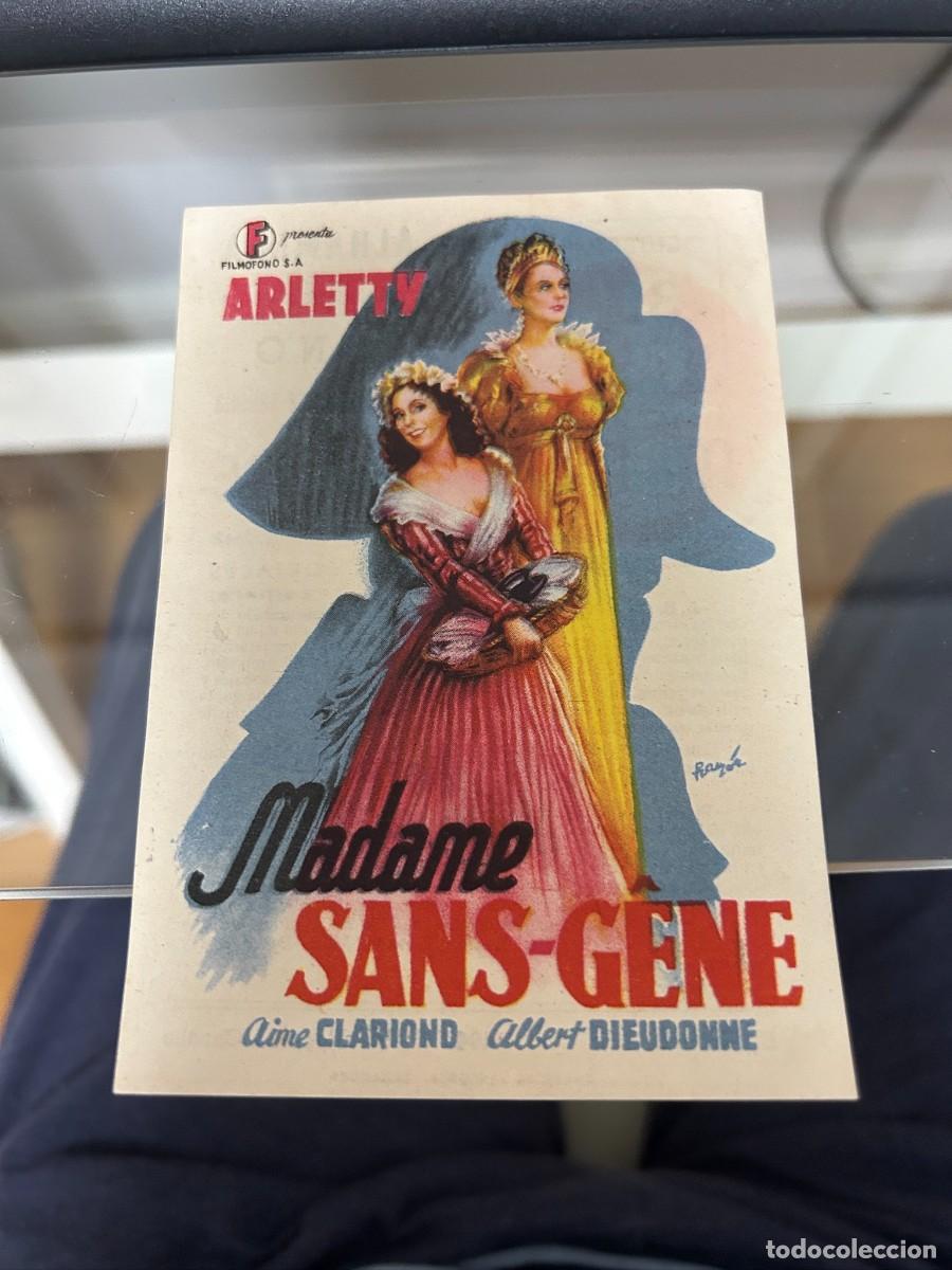 Kino: &ordm;992 MADAME SANS-GENE CINEMA ALHAMBRA ZARAGOZA CON PUBLICIDAD BUEN ESTADO