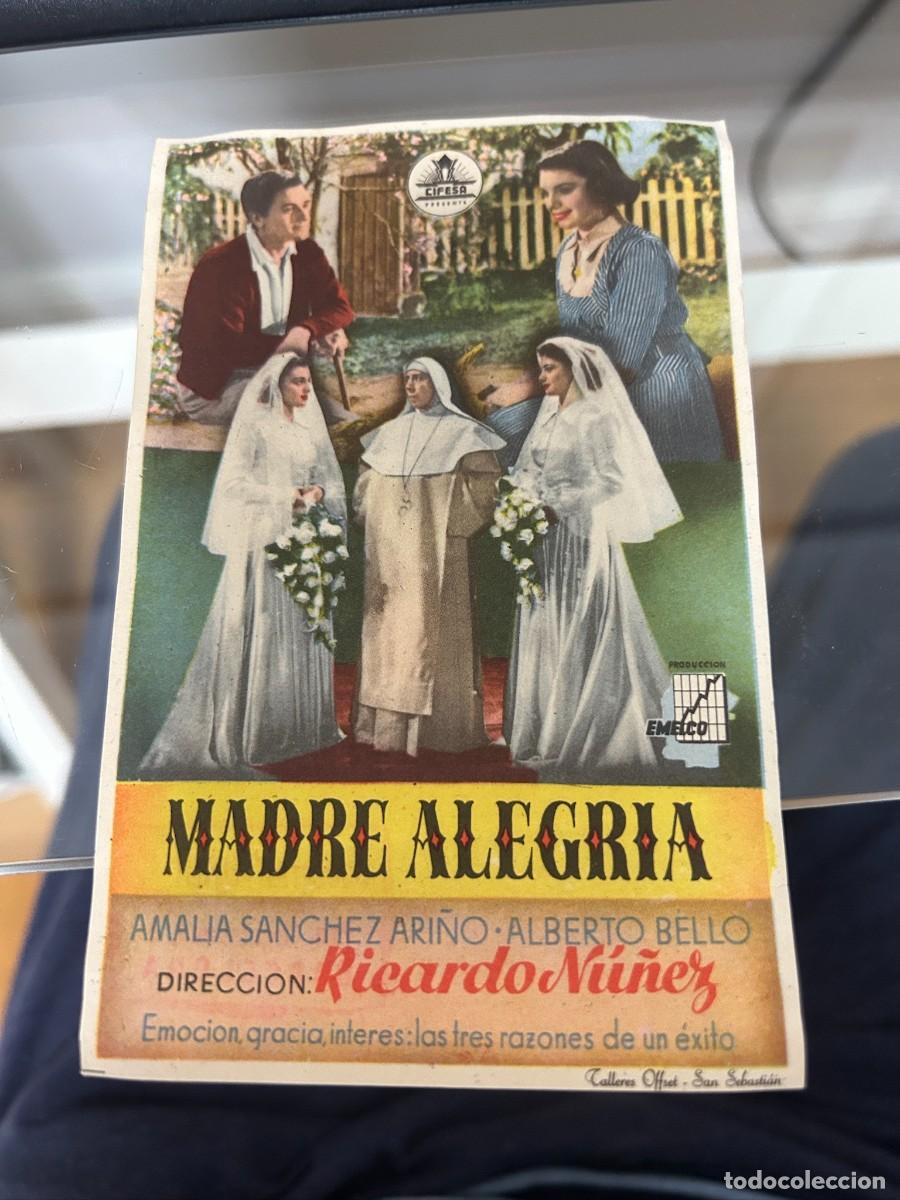  Flyers Publicitaires de films Anciens: &ordm;994 MADRE ALEGRIA SIN PUBLICIDAD BUEN ESTADO