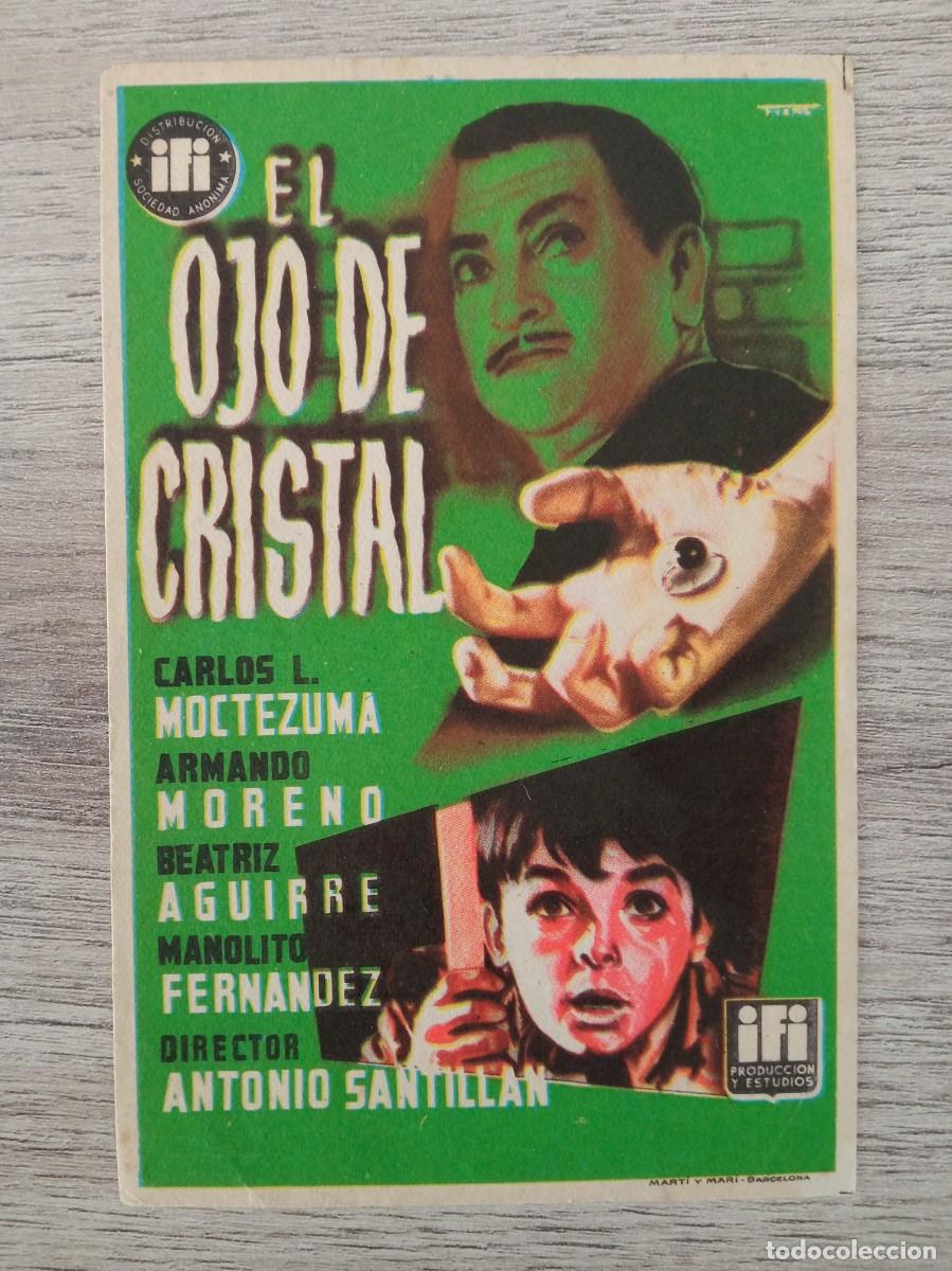 Folhetos de m&atilde;o de filmes antigos de cinema: EL OJO DE CRISTAL, CARLOS L. MOCTEZUMA