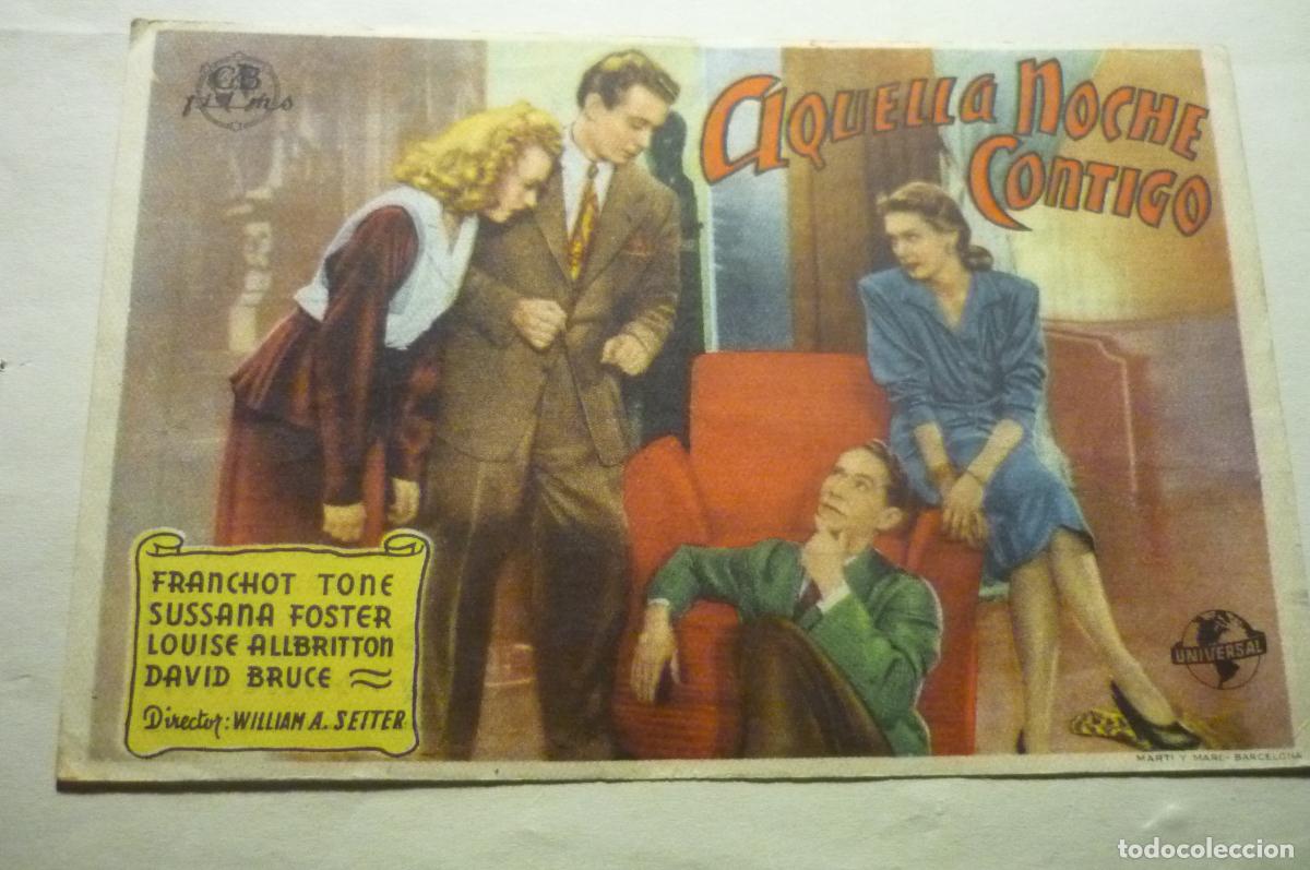 Cine: programa aquella noche contigo.-publicidad s vicente castellet