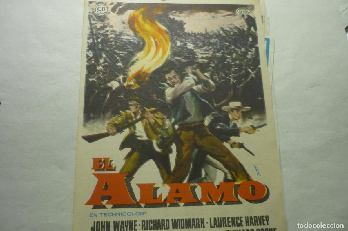  Foglietti di film di film antichi di cinema: programa el alamo,.john wayne publicidad