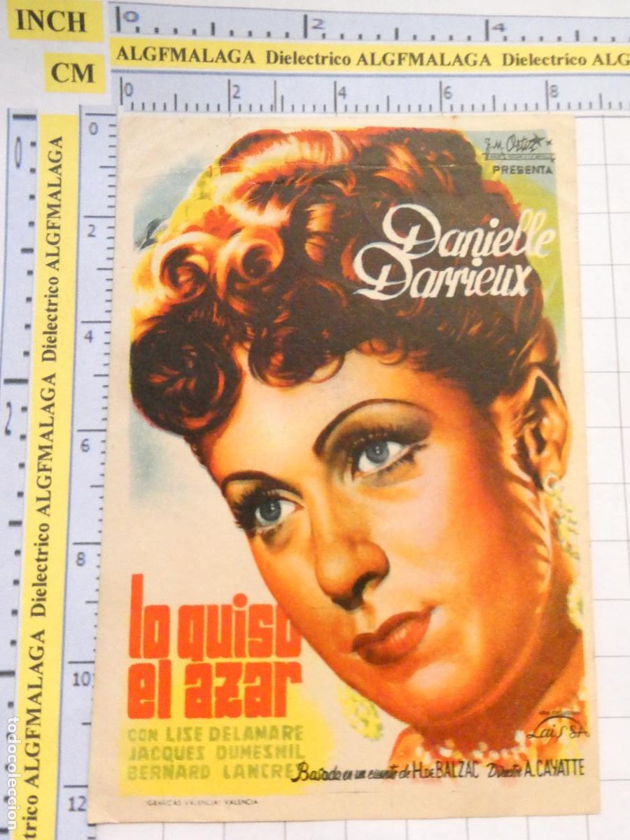Kino: PROGRAMA DE MANO. CINE. PEL&Iacute;CULA. LO QUISO EL AZAR TEATRO CALDER&Oacute;N DE LA BARCA. 503