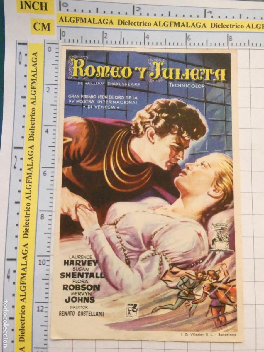 Kino: PROGRAMA DE MANO. CINE. PEL&Iacute;CULA. ROMEO Y JULIETA CINE REGIO GRANADA. 511